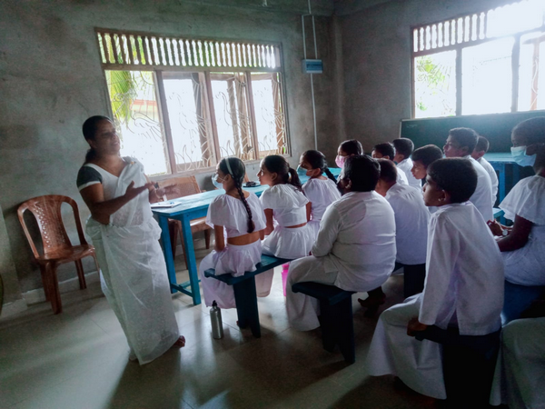 A drug prevention program for students of Homagama Mullegama Sri Sucharithodaya Dhamma School.